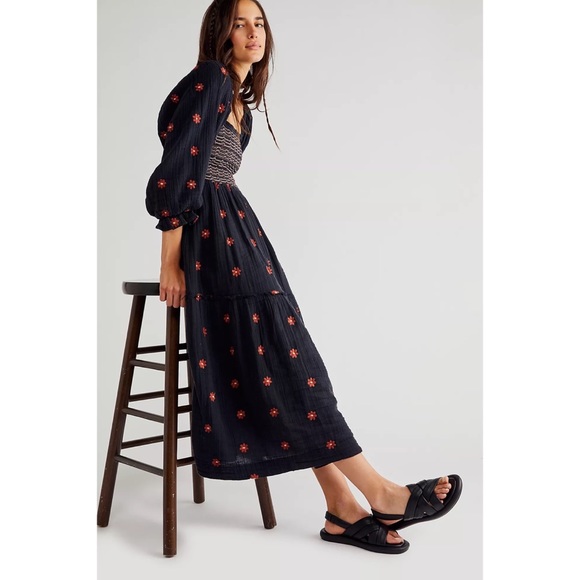 Free People - Dahlia Embroidered Maxi Dress - Picture 7 of 10